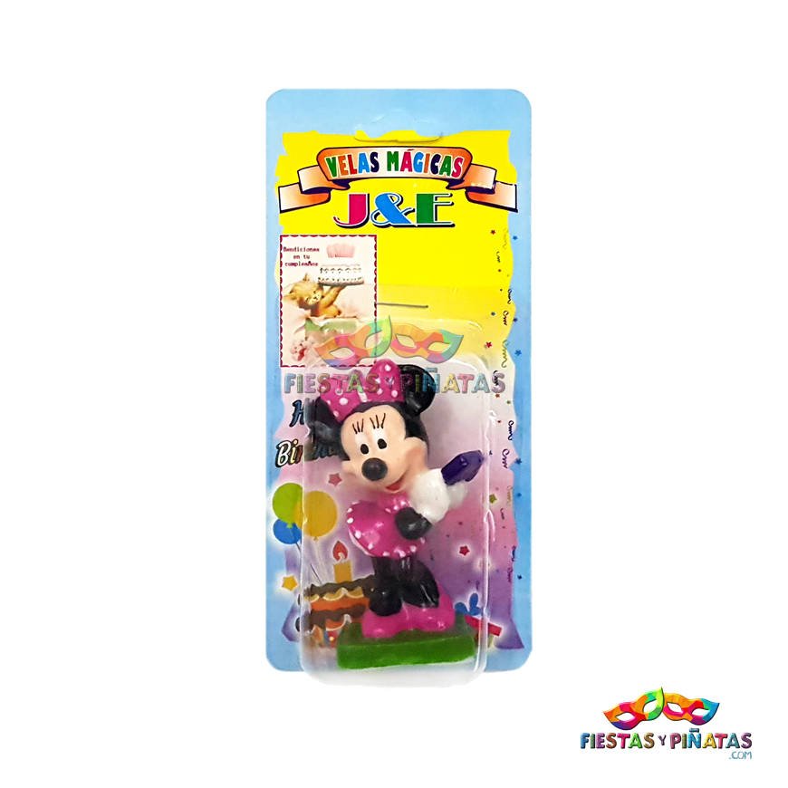 VELA CUMPLEAÑOS MINNIE MOUSE X UNIDAD – Fiestas y Piñatas Bogotá ✓ –  Piñatería Online